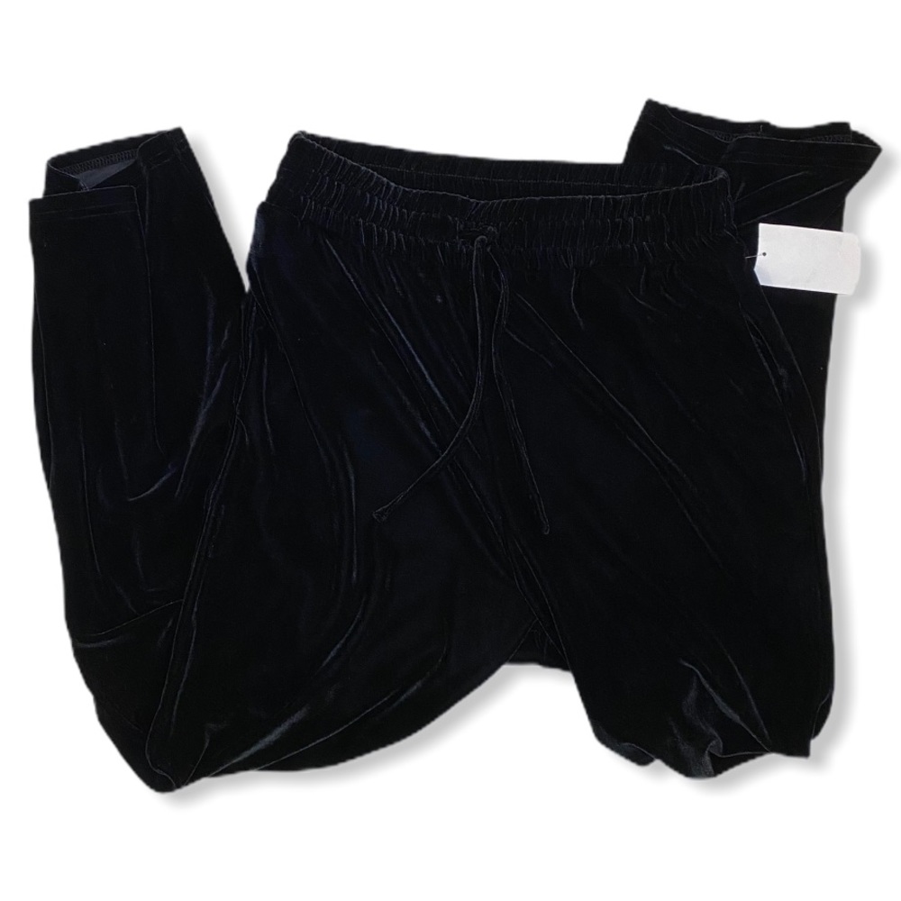 Eloide Black Velvet Drawstring Pants - NWT Small
